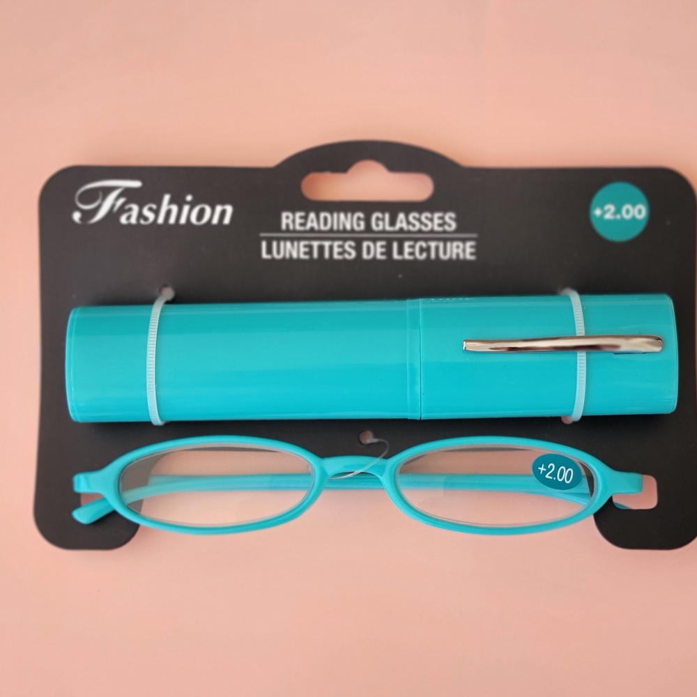 Turquoise Reading Glasses - Picture 2 of 3
